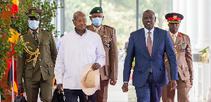 President Yoweri Museveni (L) and his William Ruto met at State House Nairobi on July 30, 2025