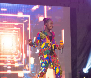 Lady Nyamekye Performing On Stage