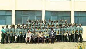 Nana Addo in a group picture with the graduating class