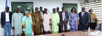 Representatives of the Sahelian Shippers’ Councils with the Director of Ports, Tema