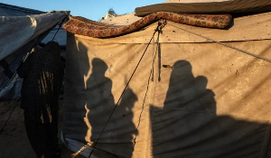 Each tent is capable of housing a family of five in Gaza