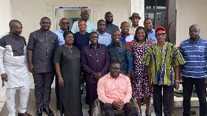 A photo of Richard Takyi Mensah and other Central Regional Executives of the NPP