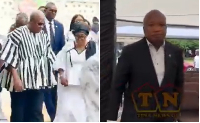 President Mahama, Lordina Mahama, and Ablakwa were at the church service