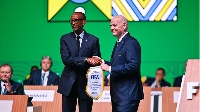 President of Rwanda Paul Kagame and Fifa president Gianni Infantino