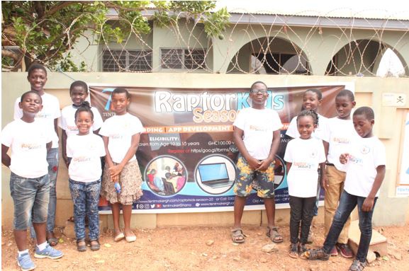 Some of the children participating in the Raptorkids program