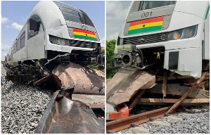The newly-procured, modern government train which crashed