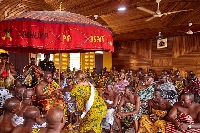 Otumfuo warmly welcomed Miss Teen Tourism 2023 contestants at Manhyia Palace