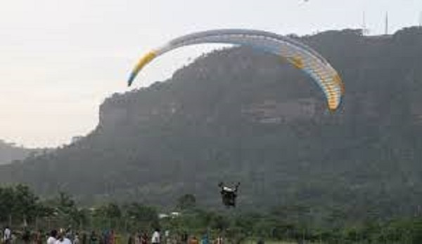 A paraglider at Kwahu