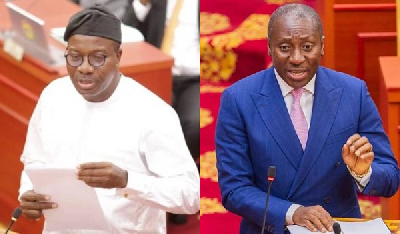 Mahama Ayariga (L) is the Majority Leader and Alexander Afenyo-Markin (R) is the Minority Leader