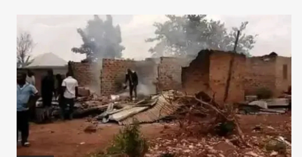 File foto of attack for Mangu LGA of Plateau State in May 2023