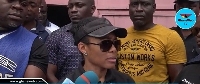 MP for Korle Klottey, Zanetor Rawlings at the scene of the CMB market fire