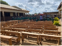 Desks donated to Ekpu Catholic Primary School