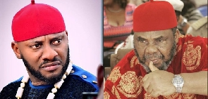 Nollywood actor, Yul Edochie and his father Pete Edochie