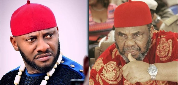 Yul Edochie and his father, Mr. Pete Edochie