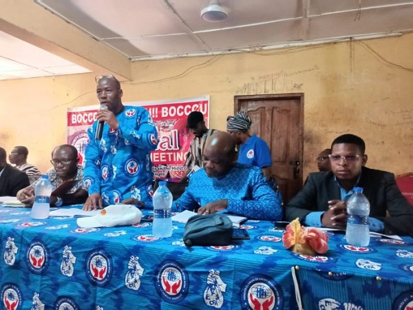 Officials at the Bole community co-operative credit union meeting