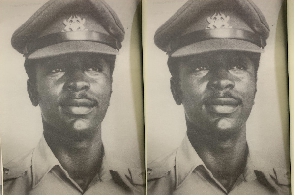 An old photo of Kofi Amoabeng when he was a Lt in the Ghana Army