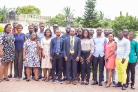 A photo of journalists and staff of Dubawa after the fact-checking workshop