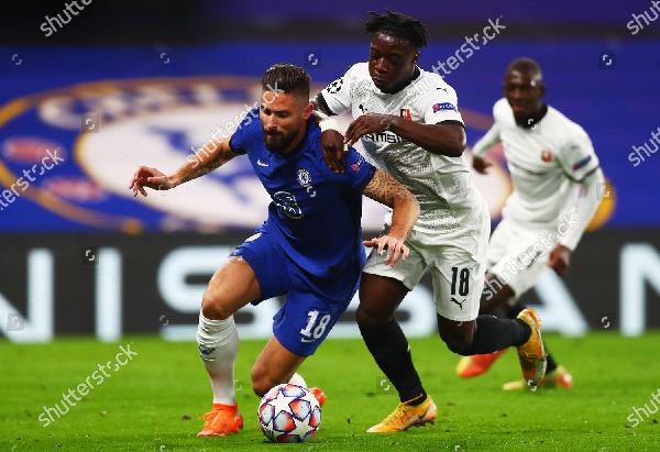 Jeremy Doku featured in Rennes's 3-0 defeat to Chelsea
