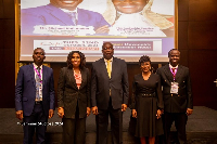 Justice Amadu Tanko (Middle) with other dignitaries at the workshop