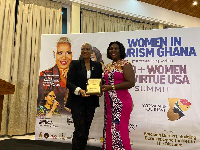 Shannan Ighodaro (L) and Ambassador Nancy Q Sam (R)