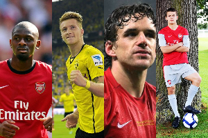 (L-R) Abou Diaby, Marco Reus, Owen Hargreaves and Jack Wilshere