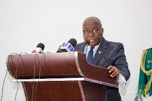 President Akufo Addo Delivering A Speech At The National Defence College