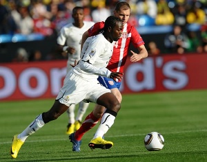 Prince Tagoe in action at the World Cup
