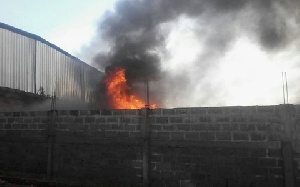Lebanese oil and battery recycling company on fire