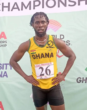 Kevin Arthur Paintsil was second in the men’s 100m final