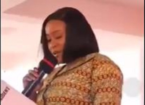 Rosemond Obeng confirming her appointment at a recent school event