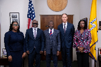 Dr Ayine (M) with officials of US Department of Justice