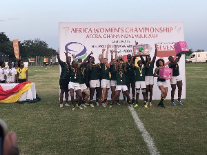 South Africa team celebrating their title win