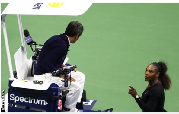 Serena Williams repeatedly argued with umpire Carlos Ramos during the final