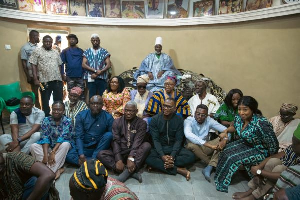 Yaa Naa Mahama Abukari II pictured with board members of GNPC Explorco