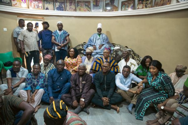 Yaa Naa Mahama Abukari II pictured with board members of GNPC Explorco