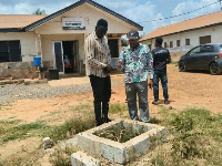 Abraham Aidoo (L) has raised an alarm about the water crises situation at  Kpone-Katamanso