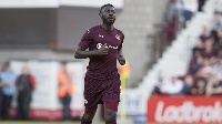 Prince Buaben plays for Hearts of Midlothian