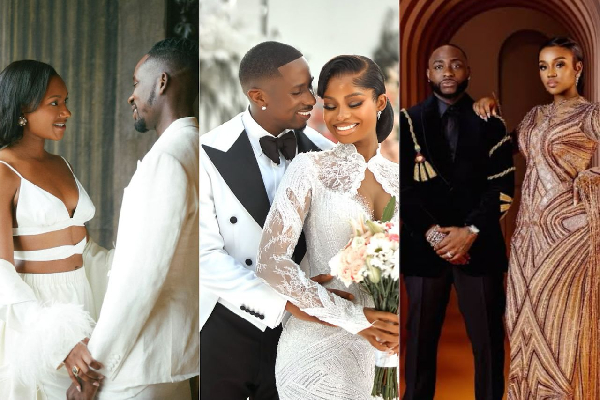 From L-R: Mr Eazi x Temi, Priscilla Ojo x Juma Jux and Davido x Chioma