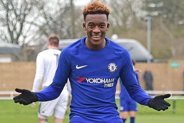 Hudson-Odoi was in action against Arsenal