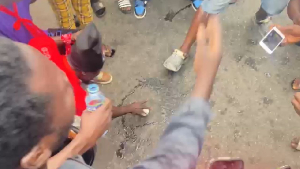 Fans gathered around the egg used in cursing the EOCO boss