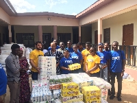 Staff of Flora Tissue making the donation