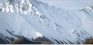 The Gudauri ski resort lies high up in the Caucasus Mountains, near Georgia's border with Russia