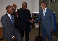 Hon. Charles Gaetan Xavier-Luc Duval with President Mahama