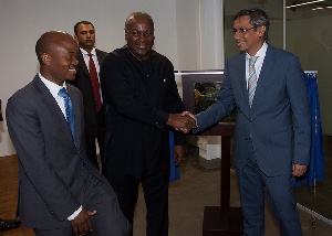 Hon. Charles Gaetan Xavier-Luc Duval with President Mahama