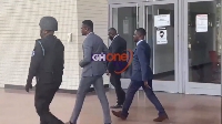 Nana Appiah Mensah leaving the court premises after day 1 of his trial