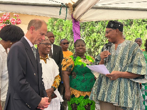 Dr Clement Apaak with the Duke of Edinburgh in Ghana