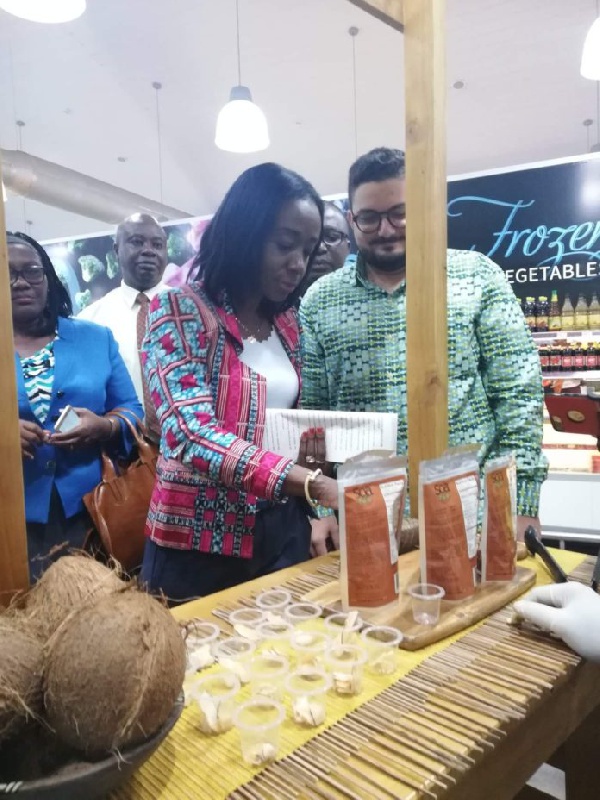 Chief Executive Officer of FDA inspecting some manufactured products at Koala Shopping Mall