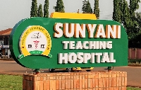 SIgnage of the Sunyani Teaching Hospital