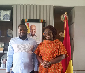 Dzifa Gomashie (R) is the Minister for Tourism, Culture, and Creative Arts