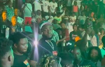 Watch the moment Davido stormed Bukom Boxing Arena to support Sharaf Mahama